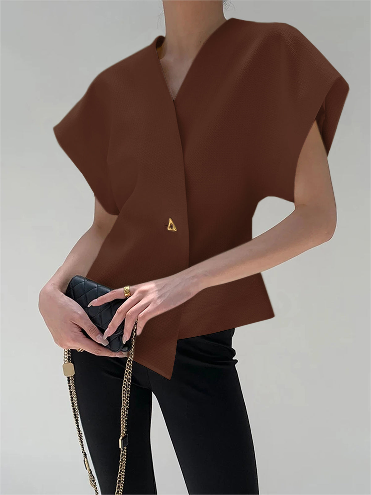 Clara | Elegante V-Ausschnitt Bluse