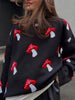 Franziska | Jacquard Pullover mit Rundhalsausschnitten