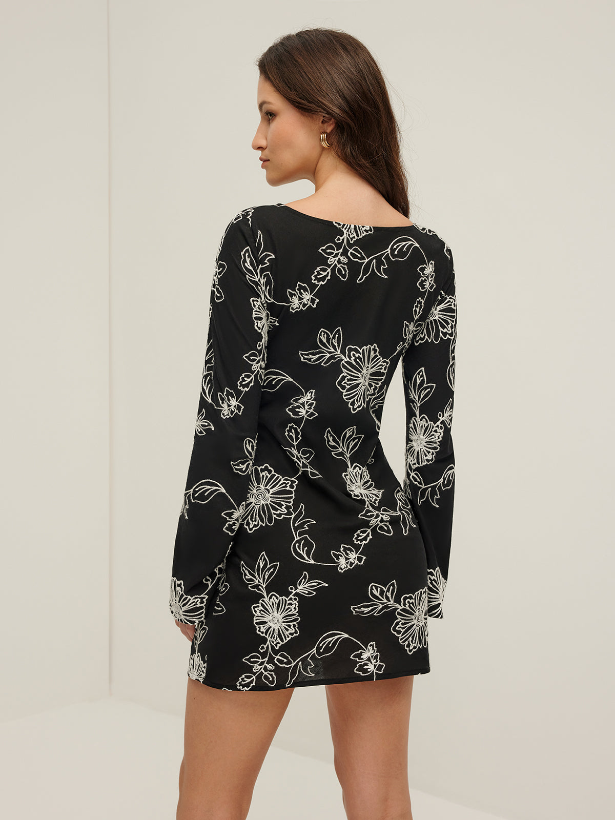 Clara | Vintage Baumwoll-Jacquard Kleid