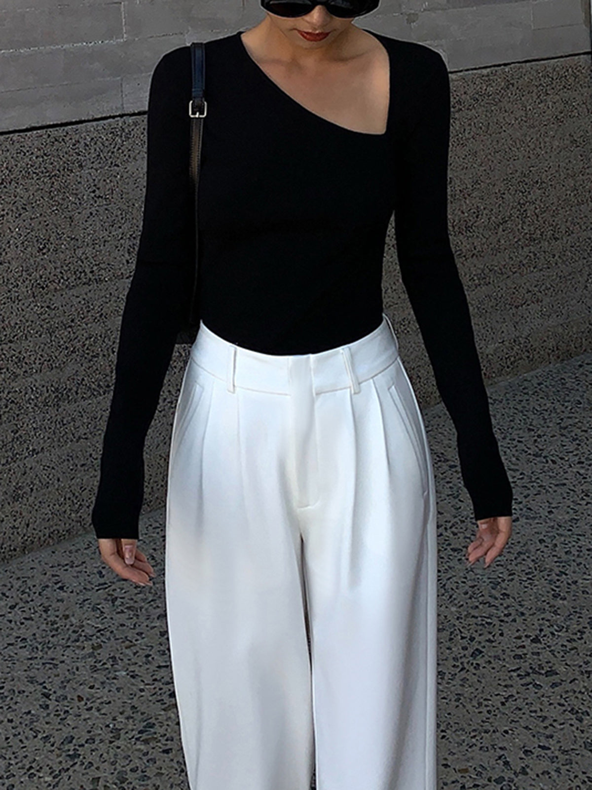 Emma | Asymmetrisches Longsleeve T-Shirt