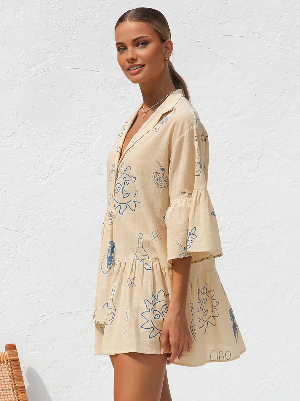 Luisa | Oversized Sommerkleid mit Sonnenprint
