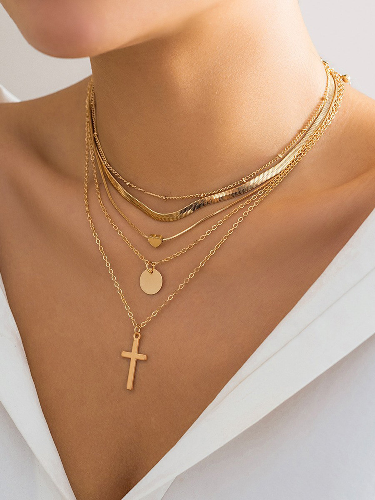 Lisa | Mehrlagige Anhänger-Kette