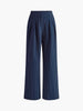 Emilia | Elegante Nadelstreifen-Faltenhose mit weitem Bein