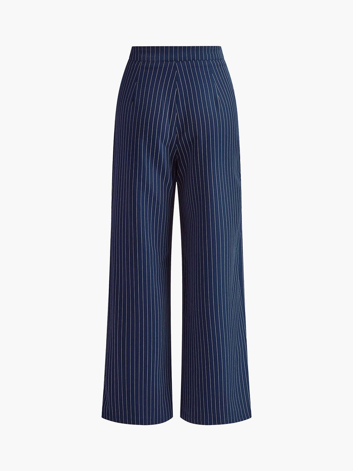 Emilia | Elegante Nadelstreifen-Faltenhose mit weitem Bein
