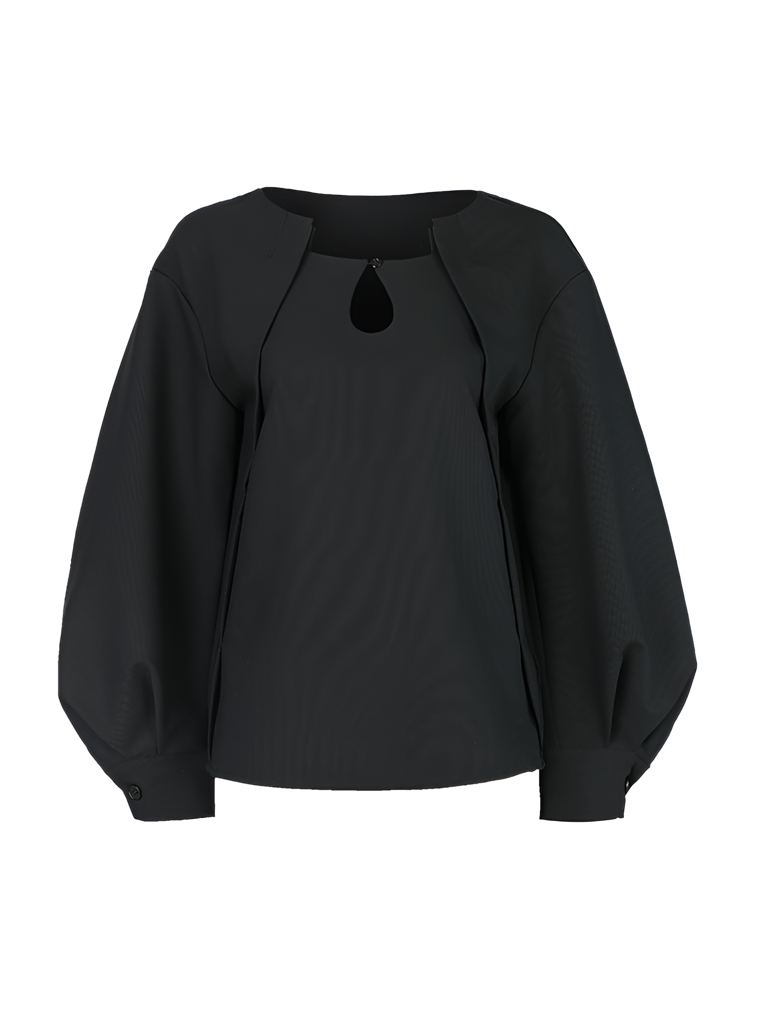 Anna | Knopf-Ausschnitt 2 in 1 Bluse