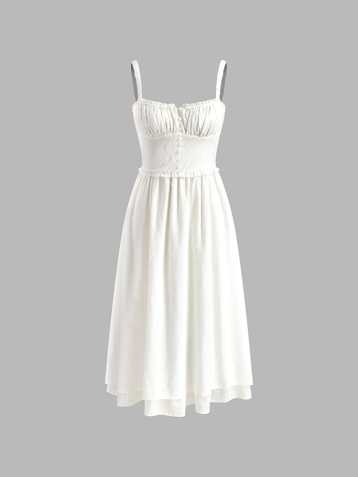 Luisa | Elegantes Midi-Kleid mit Rüschensaum