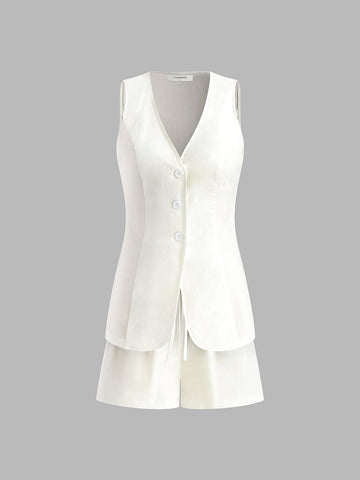 Max | Lässiges Shorts-Set mit Kordelzug und Split-Design