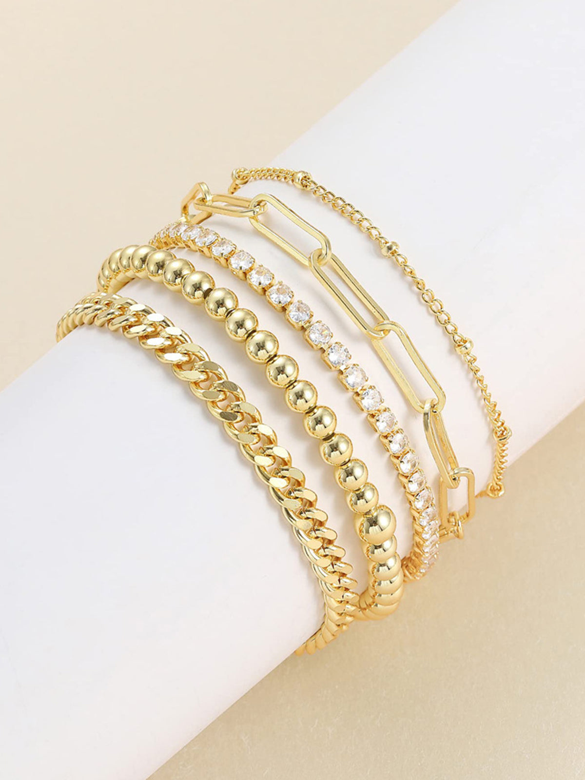 Leo | Goldenes Geometrisches Armband