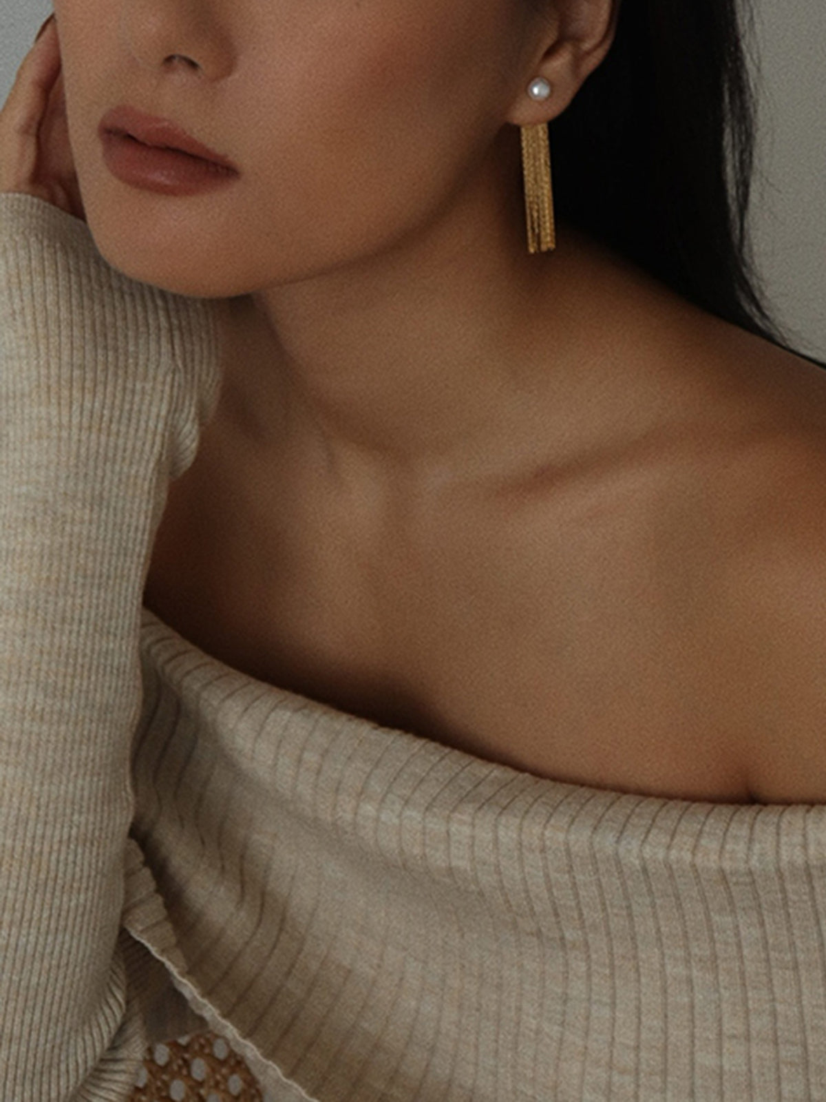 Marlene | Funkelnde Quastenperlen-Ohrstecker