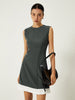 Clara | Ärmelloses Kleid mit Rüschensaum