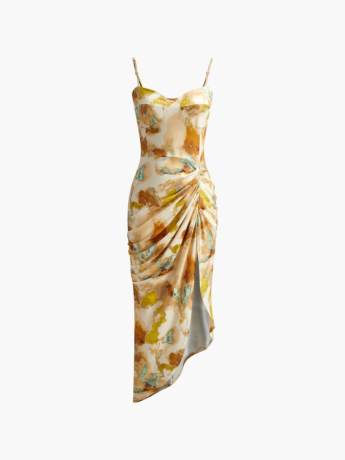 Clara | Asymmetrisches plissiertes Cami-Kleid