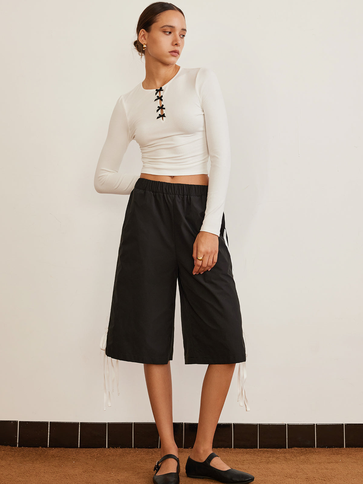 Emma | Elegantes T-Shirt mit Schleifendetail