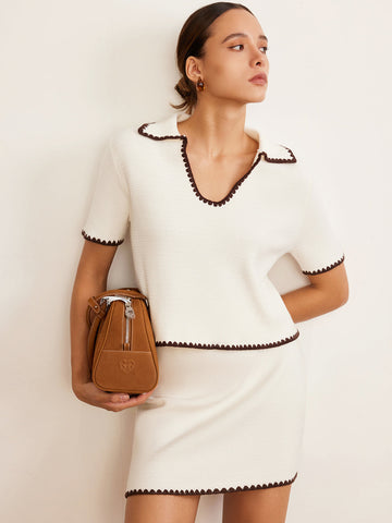 Lukas | Polo Knit Top mit Kontrastdetails