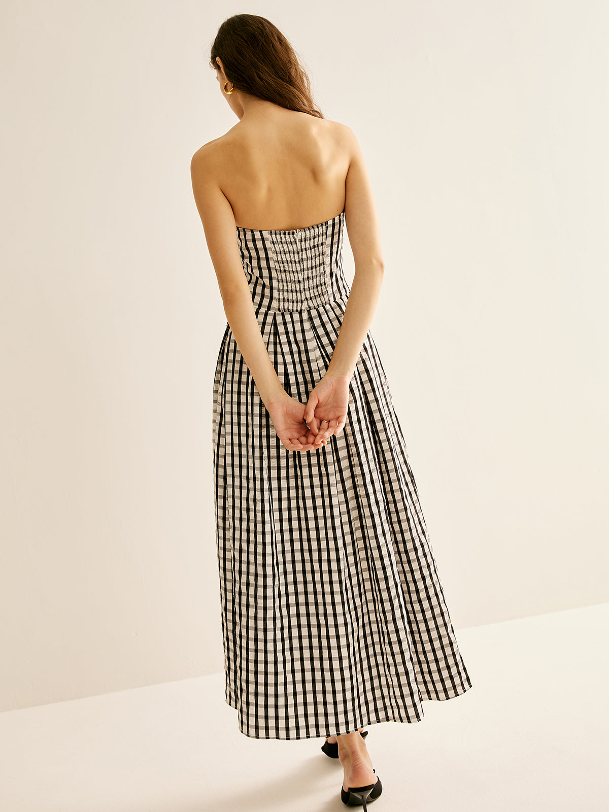 Clara | Plaid Tube Maxikleid