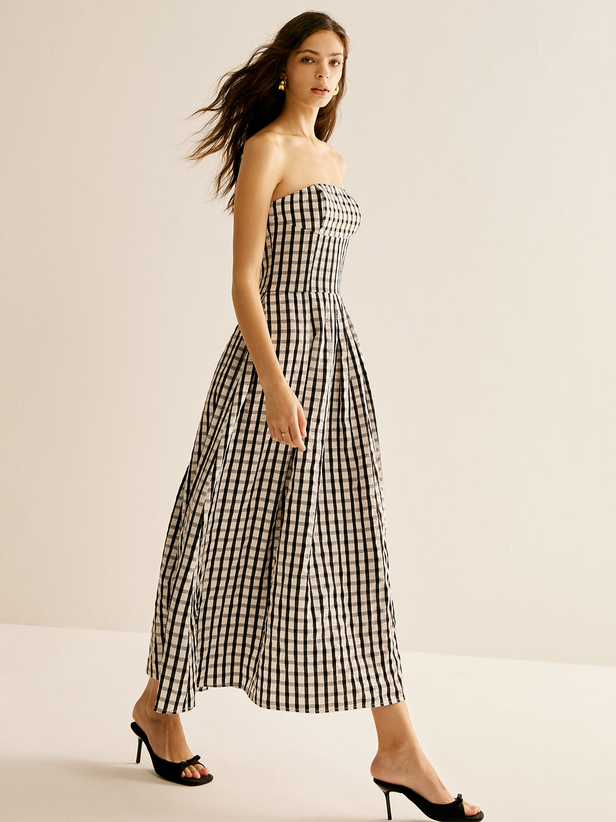 Clara | Plaid Tube Maxikleid