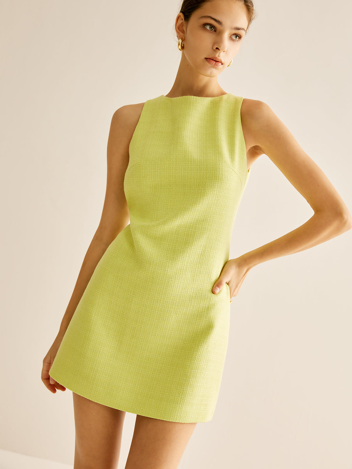 Laura | Minimalistisches Tweed-Kleid