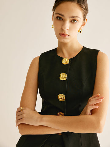 Sophie | Elegante Weste mit goldenen Akzenten