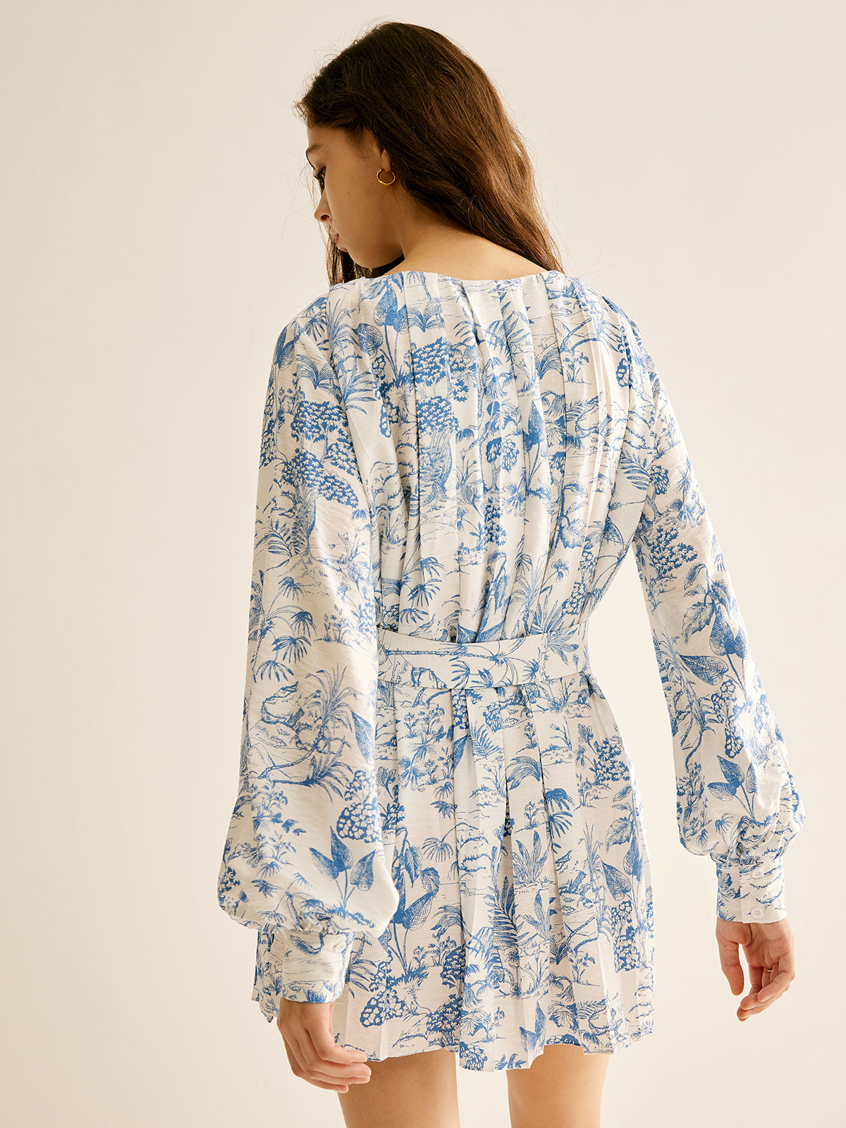 Romy | Romantisches Plissiertes Gürtelkleid