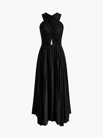Clara | Knielanges Plissee-Kleid