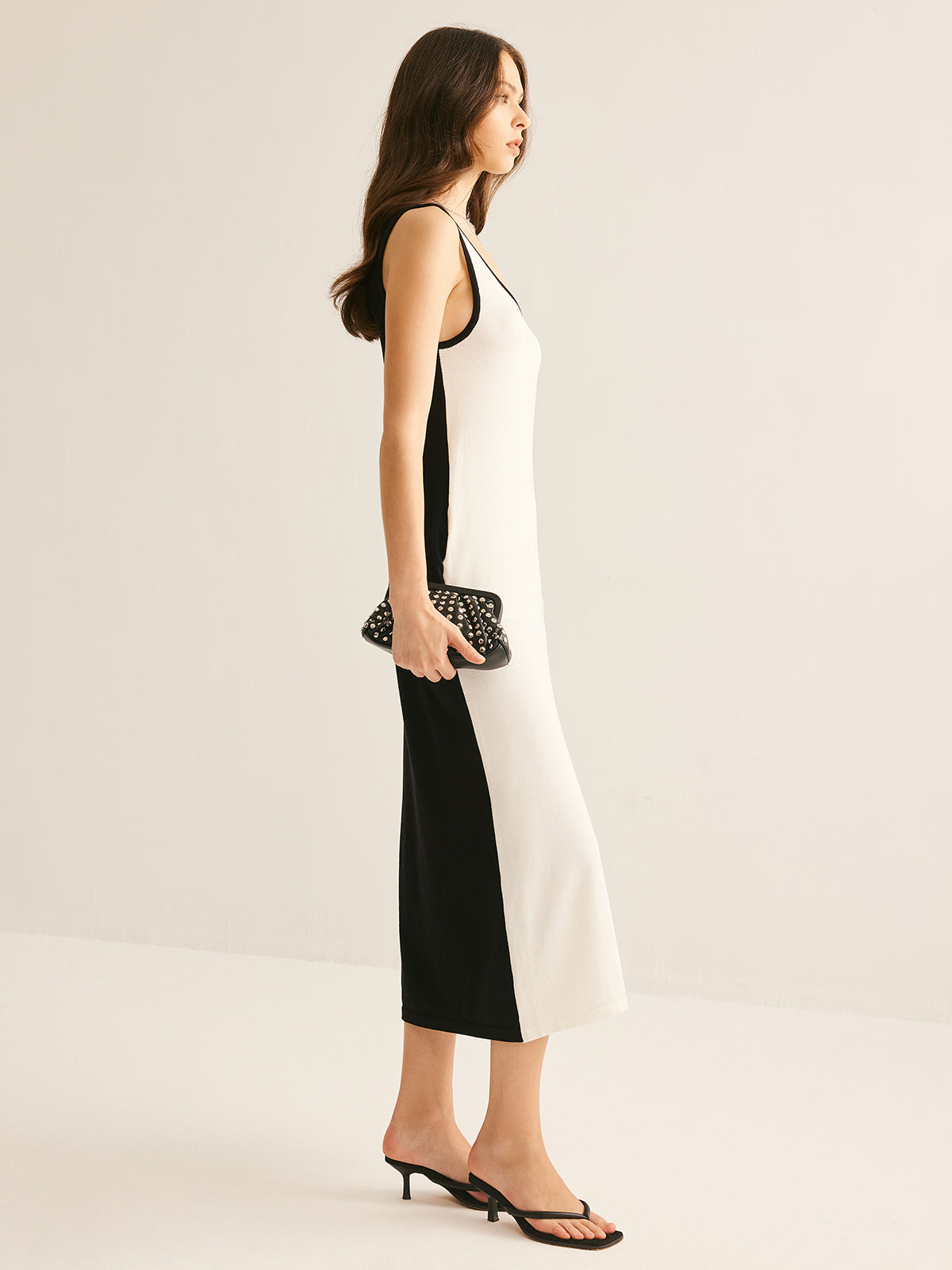 Clara | Zweifarbiges Tankkleid mit Taschen