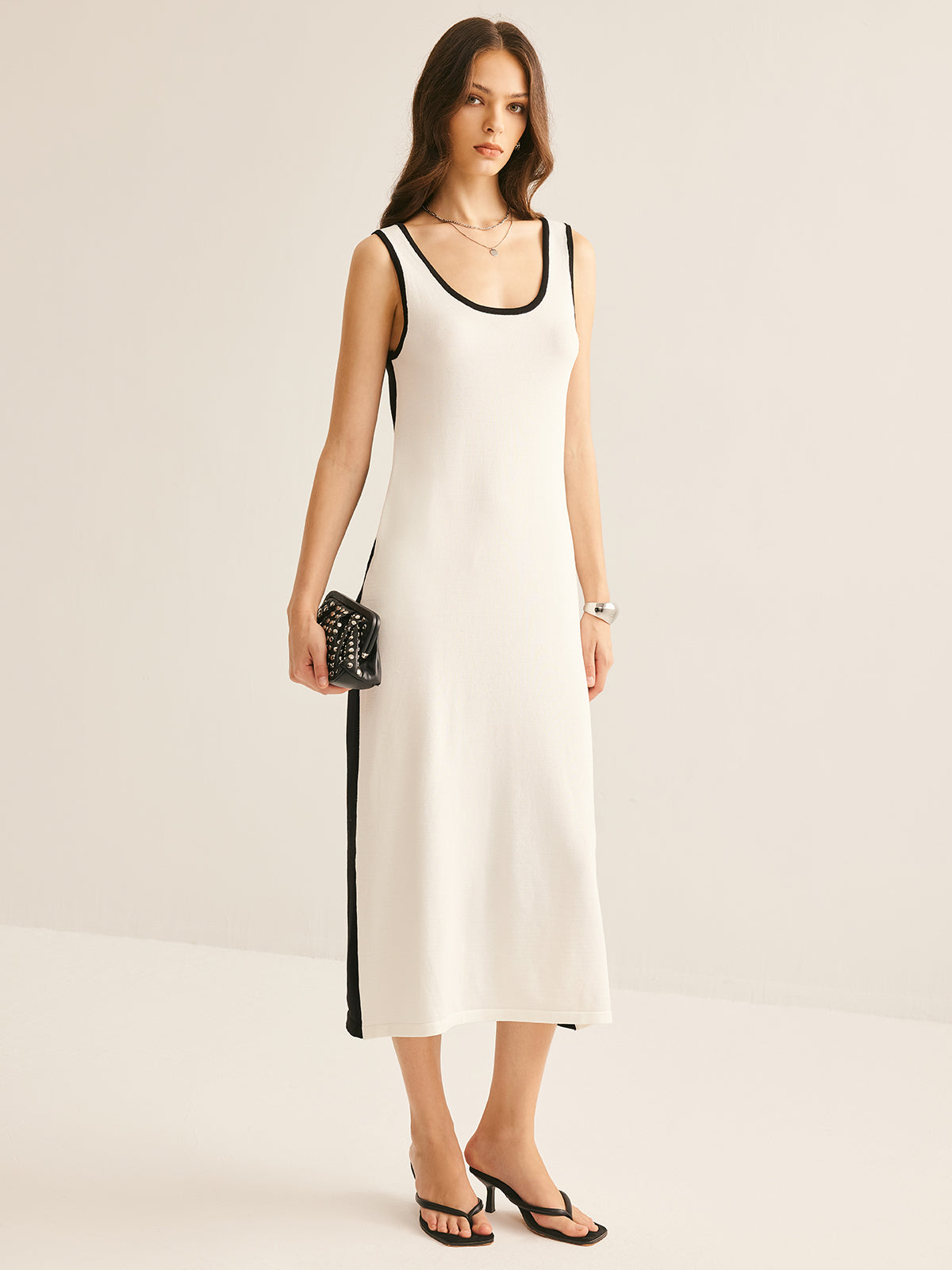 Clara | Zweifarbiges Tankkleid mit Taschen