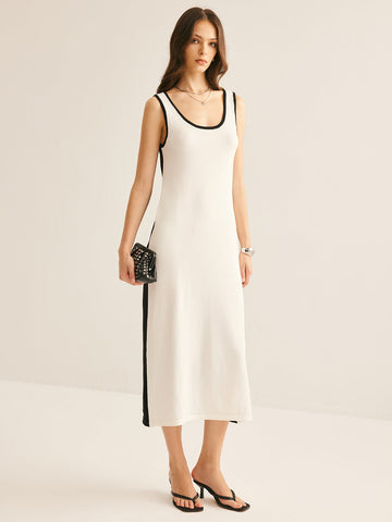 Clara | Zweifarbiges Tankkleid mit Taschen