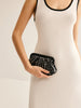 Marlene | Elegante Nieten-Clutch mit Faltenwurf