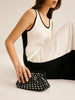 Marlene | Elegante Nieten-Clutch mit Faltenwurf