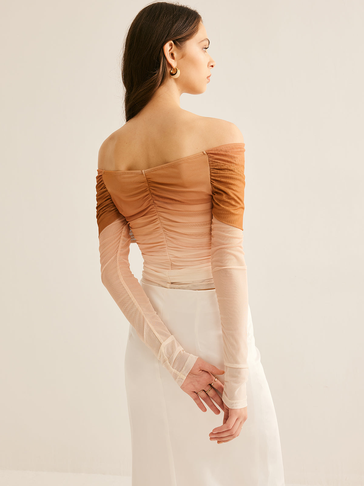 Laura | Off-Shoulder Bluse mit Farbverlauf