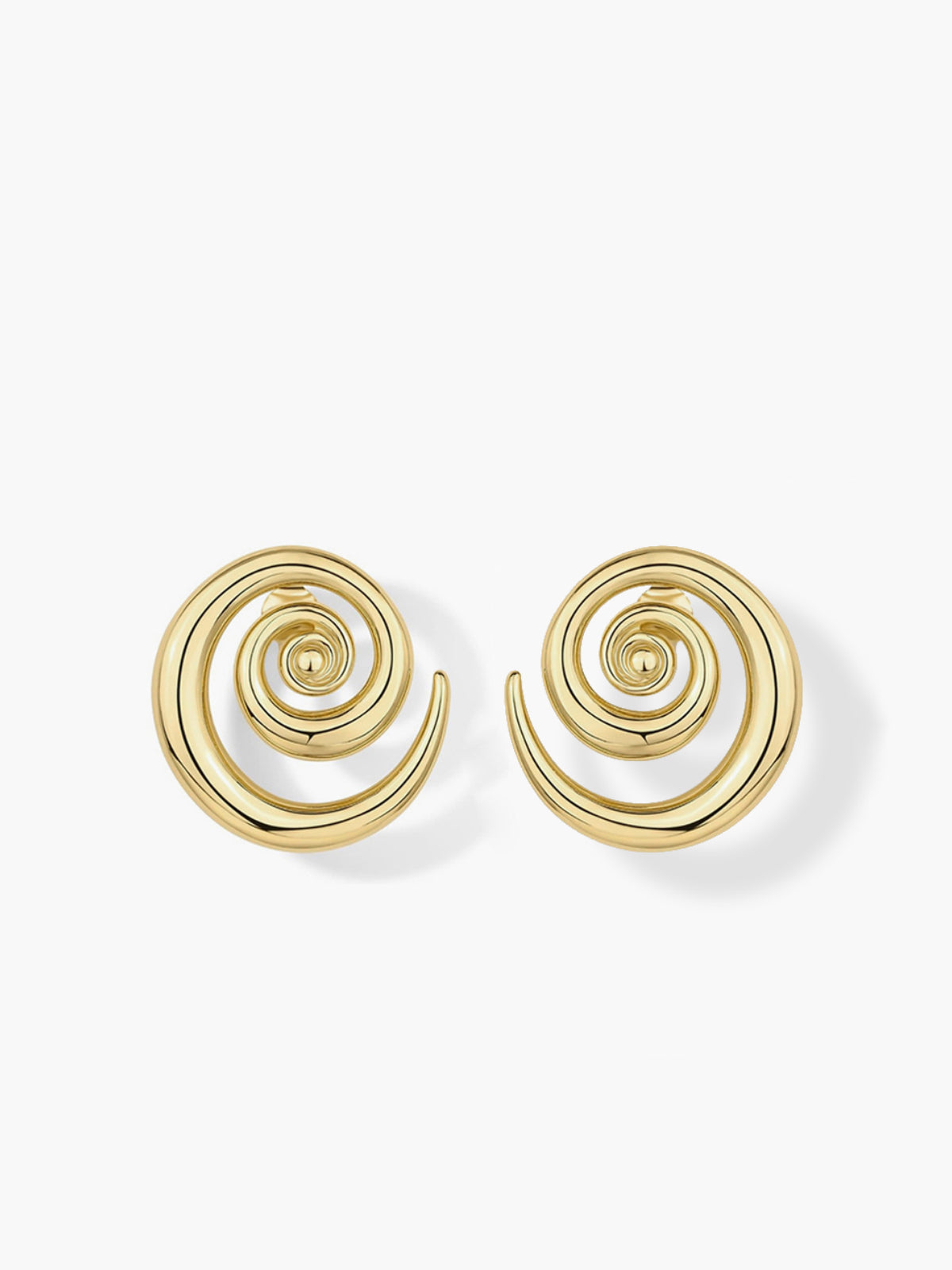 Laura | Elegante Goldene Swirl Ohrringe