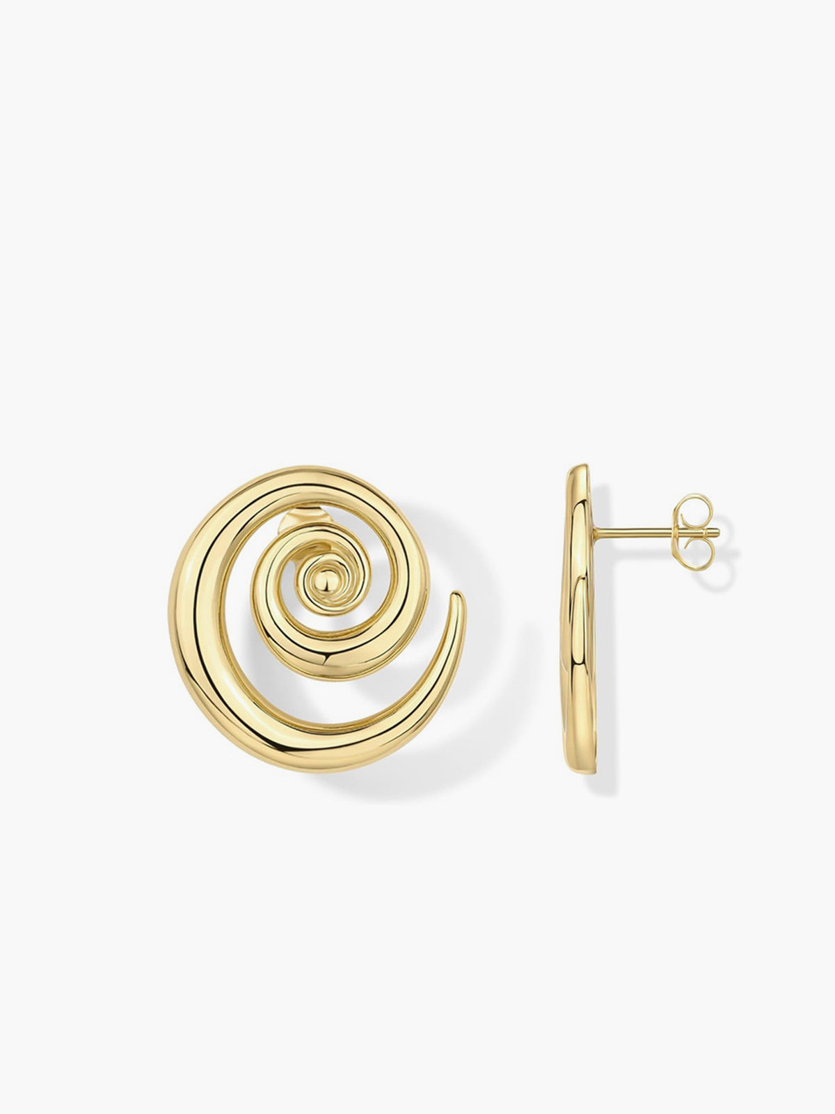 Laura | Elegante Goldene Swirl Ohrringe