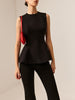 Clara | Ärmellose Piping Slim Bluse