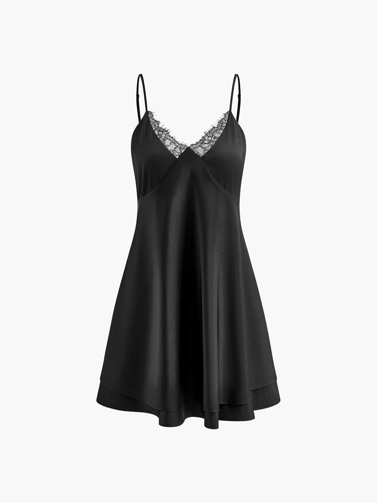 Verführerische Eleganz | Satin-Rückenfreies V-Ausschnitt-Kleid