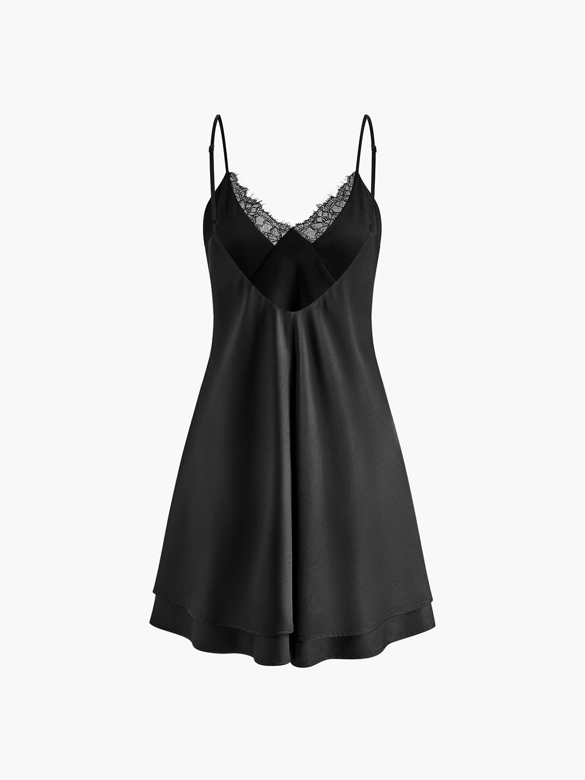 Verführerische Eleganz | Satin-Rückenfreies V-Ausschnitt-Kleid