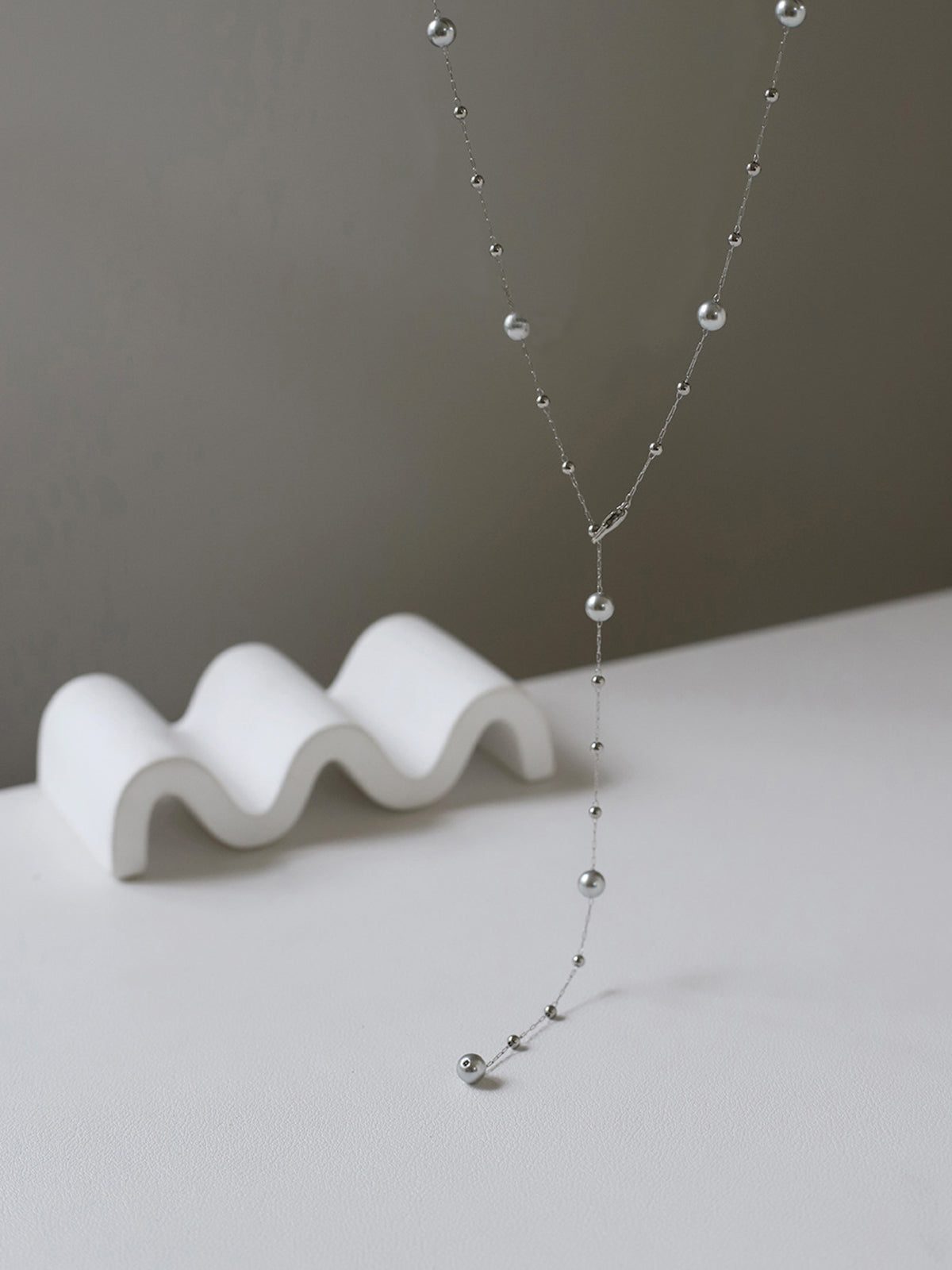 Mia | Funkelnde Kugelperlen-Quastenkette