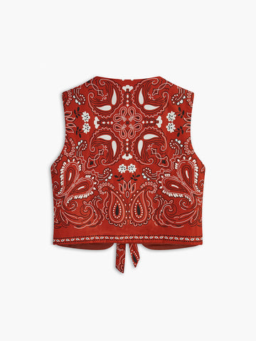 Vanessa | Paisley-gedrucktes Top mit Bindung