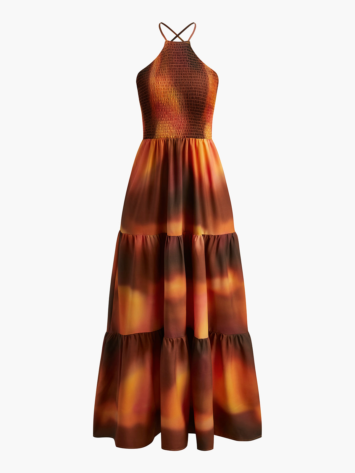 Lisa | Gedrucktes Maxikleid mit Raffung