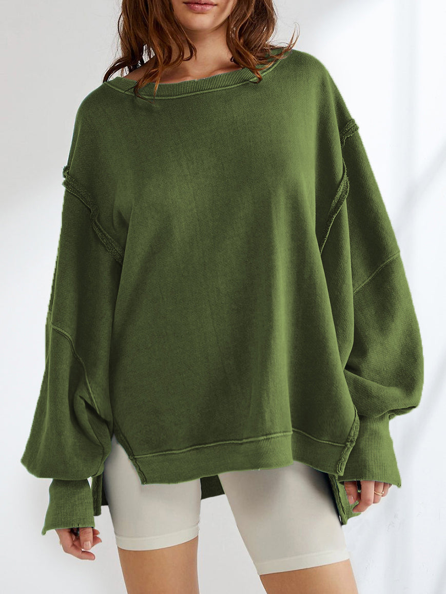 Max | Schlichtes Baumwoll-Split-Sweatshirt
