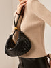 Laura | Goldene Ball Woven Zipper Dumpling Bag