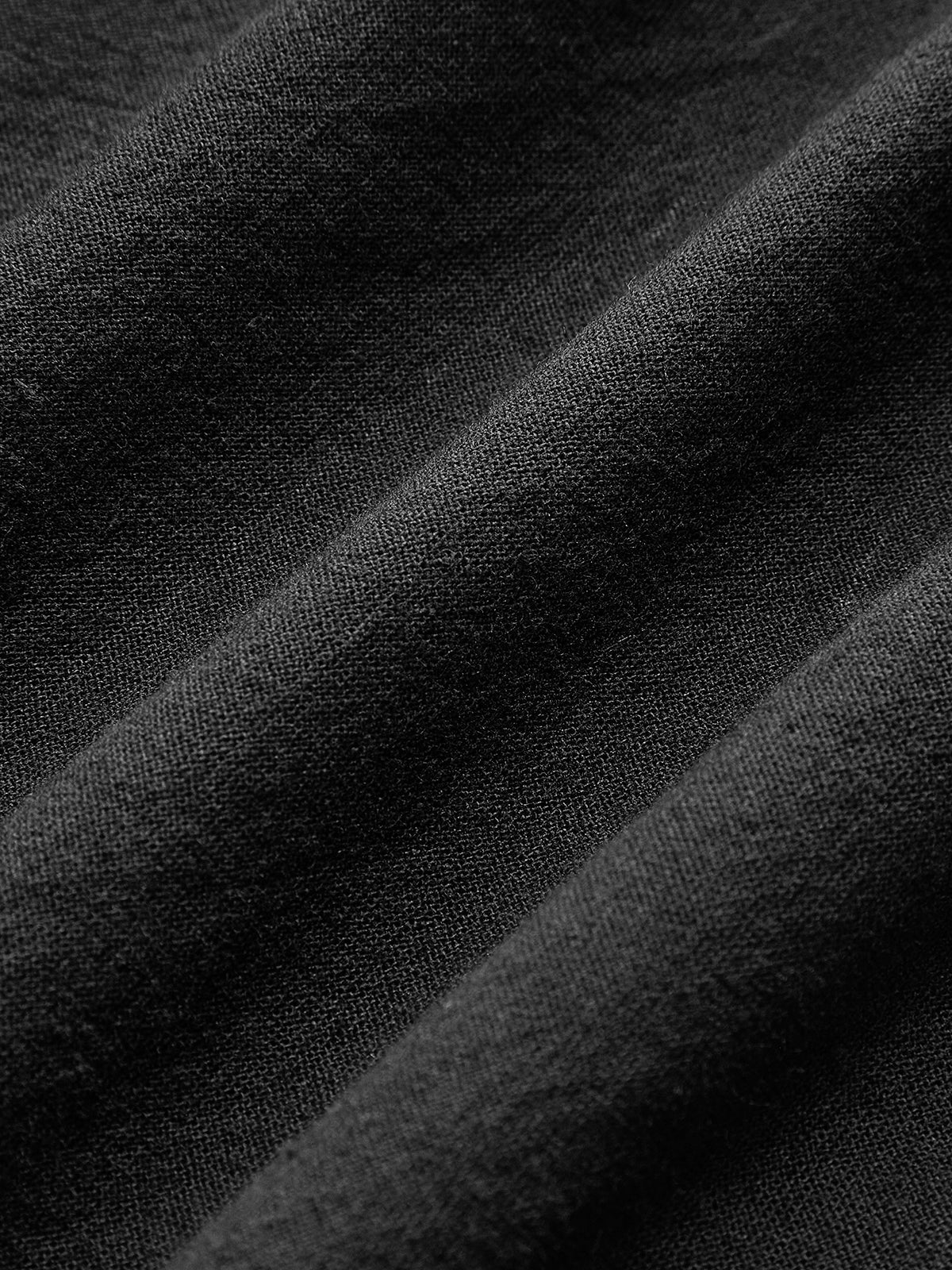 Klara | Kurzkleid aus Baumwolle und Leinen mit Kontrastbesatz