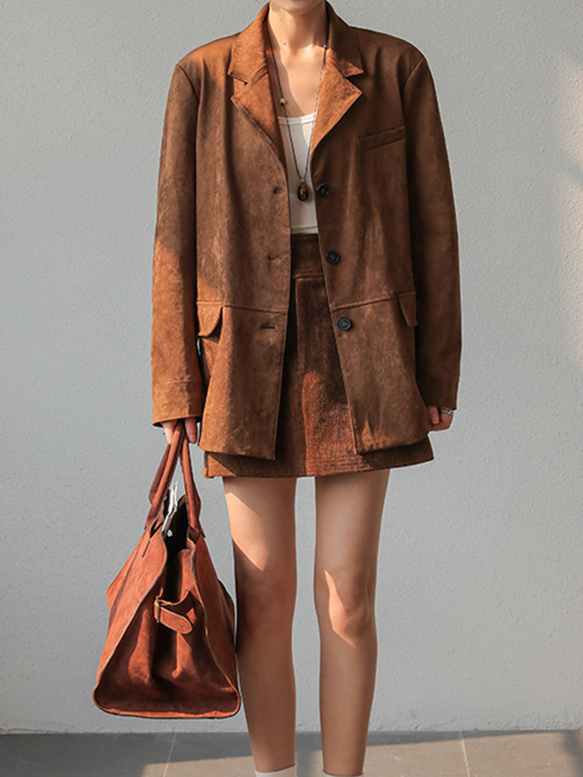 Gia | Vintage Wildleder Blazer