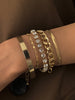 Lara | Funkelndes Strass-Armbandset mit Schlangenkette