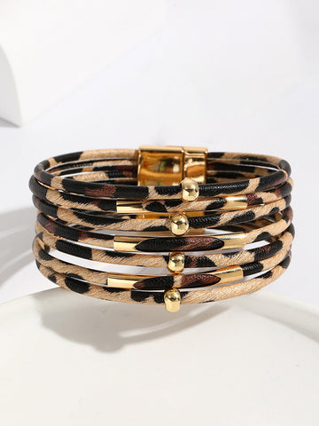Clara | Leopardenmuster Magnetverschluss Armband