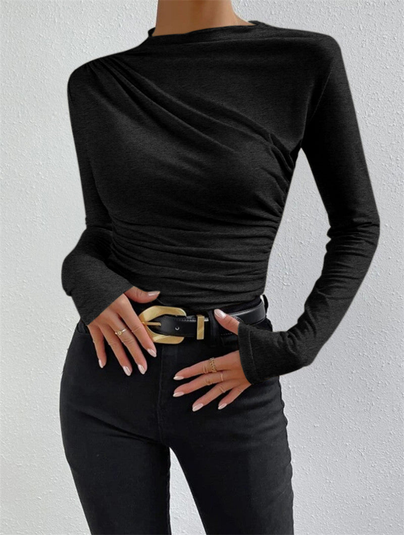 Lukas | Elegantes Ruching Langarmshirt