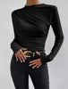 Lukas | Elegantes Ruching Langarmshirt