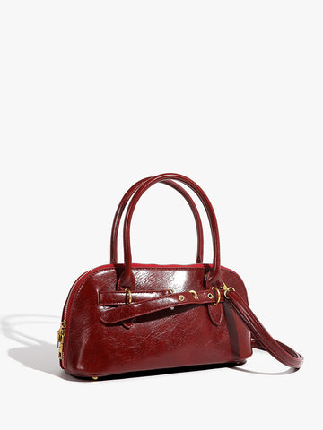 Clara | Retro Tasche mit Griff und Reißverschluss