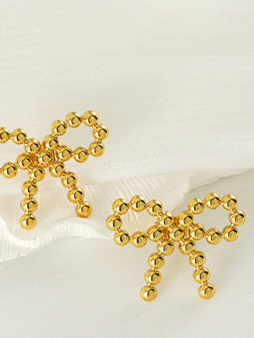 Clara | Elegante Perlenohrringe mit Schleife