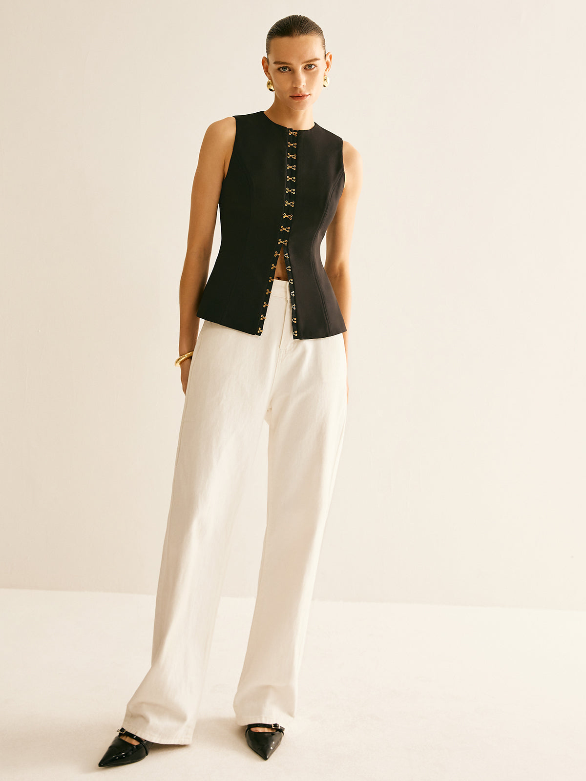 Jörg | Top mit metallischen Details