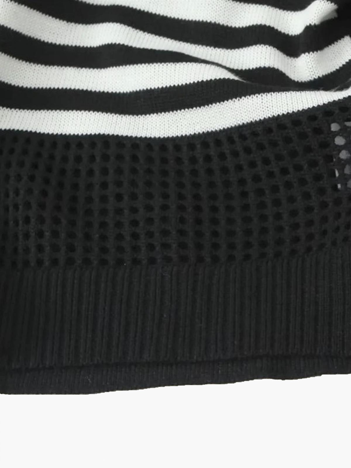 Leon | Strickoberteil mit geometrischem Farbakzent