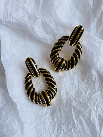 Anna | Vintage Croissant Twist Creolen